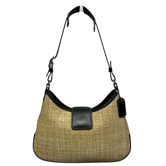 Coach Coach Straw Leather Handbag #8159 - Picture 4 of 16